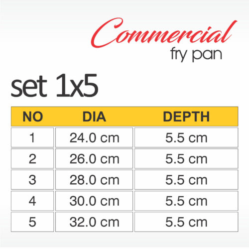 Apex Commercial Fry Pan Metal Finish