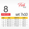 Apex Fish Pot Set 8 Pcs.