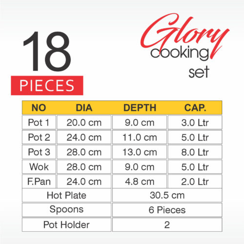 Apex Non Stick Glory Set 18 Pcs. Dragon