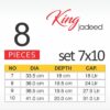 Apex King Jadeed Metal Finish Set 8 Pcs.