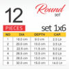 Apex Round Metal Finish Set 12 Pcs.