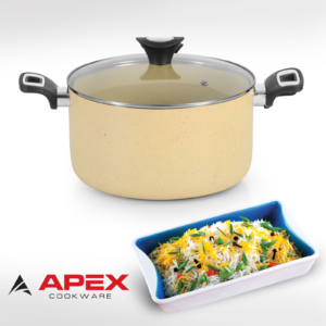 Apex Non Stick Cooking Pan Multi Color (Cream)