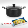 Apex Non Stick Cooking Pan Multi Color (Black)