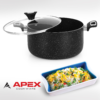 Apex Non Stick Cooking Pan Multi Color (Black)