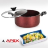 Apex Non Stick Cooking Pan Multi Color (Maroon)