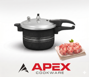 Apex Dessini Non Stick Pressure Cooker Black Color