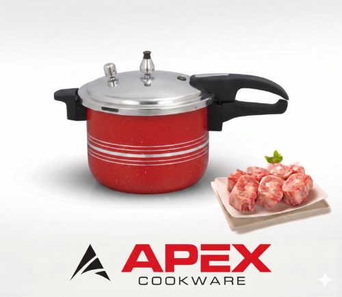 red Apex Dessini Non Stick Pressure Cooker Maroon Color