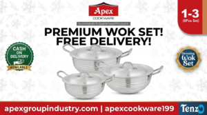 Apex Wok Set (1 - 3) 6 Pieces