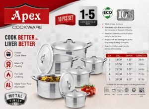 Apex 1-5 Wok Set (10 Pcs)