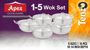 Apex Wok Set (1 - 5) 10 Pieces